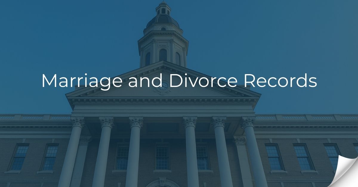 Marriage and Divorce Records